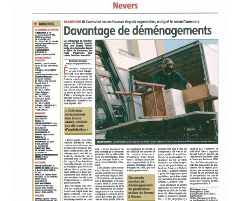 déménagement dans la Nièvre